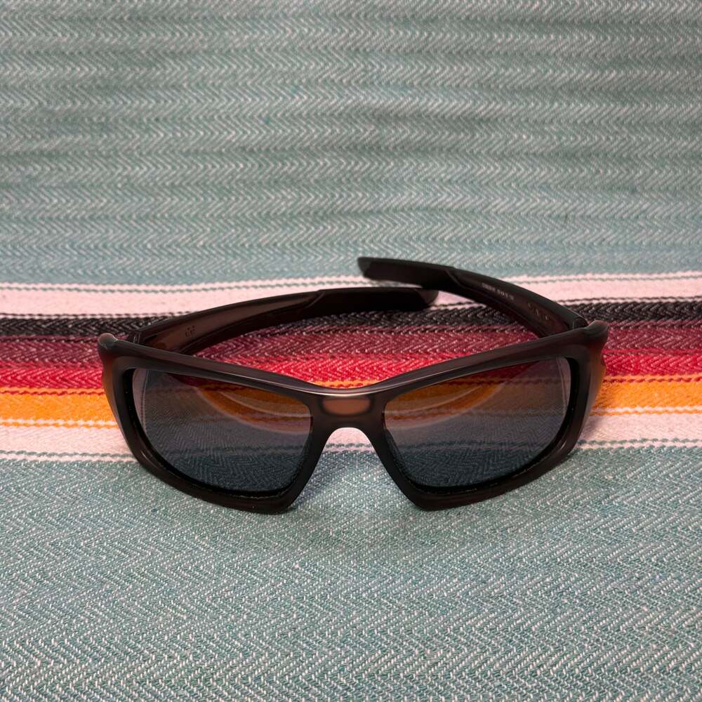 Oakley Valve Sunglasses - Matte Black Wrap Sport Shades